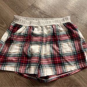 Hollister Women's High Waist Plaid Shorts - Red, Green, and White